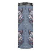 ボーホーの飾り付き狼の頭 タンブラー (裏面)