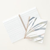 ボーホーアブストラクトリーフの名前入りオリジナルノート ノートブック (内部)