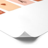 ボーホーアーシー レインボー エステティック ポスター (角)