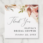 ボーホーアースィーフラワーズブライダルシャワー - オータムフラル フェイバータグ (正面)