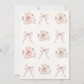 ボーホーアースピンクガールベイビーシャワー招待状 招待状 (裏面)