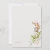 ボーホーアーチウェディング招待状セット | 編集可能なミニマ 招待状 (裏面)