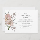 ボーホーアーチダスティオーキッド フォト ウェディング セーブザデート (裏面)