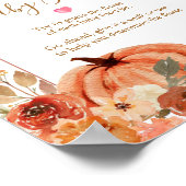 ボーホーアーチ パンプキン ベイビーシャワー 赤ちゃんの離乳食当てクイズ ポスター (角)