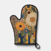 ボーホーアートヌーベルゴールドガーデンデイジーカスタムネーム 鍋つかみ (正面)