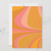 ボーホーイエローオレンジ ピンク マーブル ブライダルシャワー 招待状 (裏面)