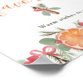 ボーホーウィンター ドライシトラス フラワーブライダル フェア ポスター (角)