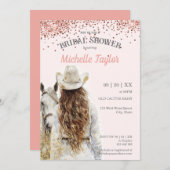 ボーホーウェスタン花嫁 ワイルドウェスト カントリーカウガール 招待状 (正面/裏面)