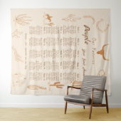 ボーホーウェスタン お気に入りの人々 ウェディング席次表 タペストリー (インサイチュ(横))