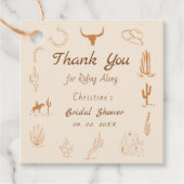 ボーホーウェスタン サドルアップ カウボーイブライダルシャワー フェイバータグ (正面)