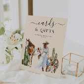 ボーホーウェスタン ブライダルシャワー | カード&ギフト 台座サイン