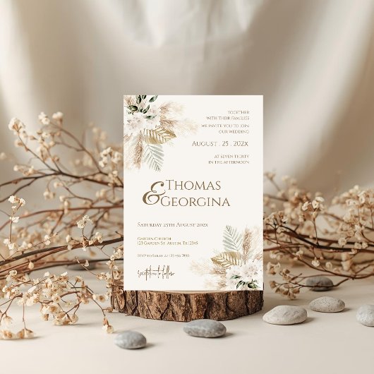 ボーホーウェディングの招待状 招待状