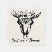 ボーホーウェディングパーソナライズドカクテル スタンダードカクテルナプキン (正面)