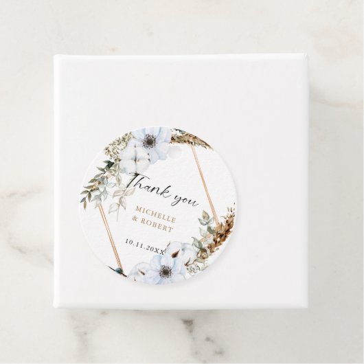 ボーホーウェディングフレーム エレガントな花の秋の結婚式 フェイバータグ (インサイチュ)