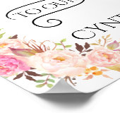 ボーホーウェディングポスターサイン ご来場ありがとうございます ポスター (角)