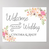 ボーホーウェディングポスターサイン ご来場ありがとうございます ポスター (正面)