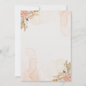 ボーホーウェディング招待状 - エレガントなラスティック フラワーズ 招待状 (裏面)