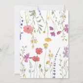 ボーホーウェディング招待状 ワイルドフラワーウェディング招待状 招待状 (裏面)