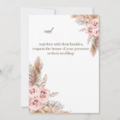ボーホーウェディング招待状 招待状 (裏面)