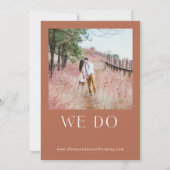 ボーホーウェディング テラコッタ フォト招待状 招待状 (裏面)