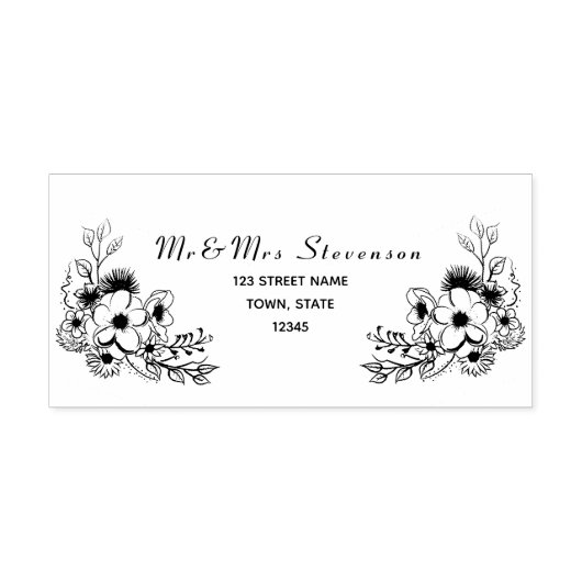 ボーホーウェディング 返信住所 セルフインキングスタンプ (デザイン)