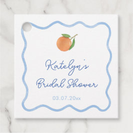 ボーホーウェービーライン シトラス メインスクイーズ ブライダルシャワー フェイバータグ