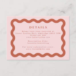 ボーホーウェーブフレーム ブラッシュ＆テラコッタ ウェディングディテール エンクロージャーカード