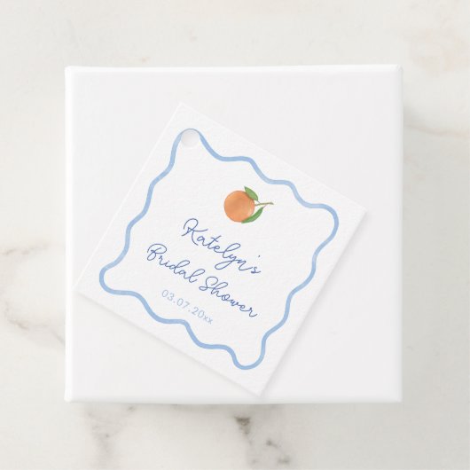 ボーホーウェーブライン シトラス メインスクイーズ ブライダルシャワー フェイバータグ (インサイチュ)