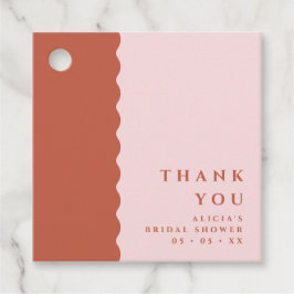 ボーホーウェーブ テラコッタ＆ブラッシュ サンキュー ベビーシャワー フェイバータグ