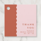 ボーホーウェーブ テラコッタ&ブラッシュ サンキュー ベビーシャワー フェイバータグ (正面)