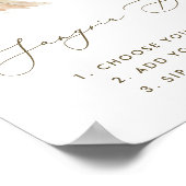 ボーホーウォーターカラーパンパスグラスサンギリアバーの看板 ポスター (角)