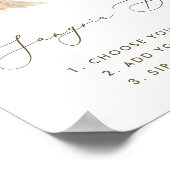 ボーホーウォーターカラーパンパスグラス サングリア バー サイン (角)