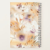 ボーホーウォーターカラーボタニカルモノグラムノートブック ノートブック (裏面)