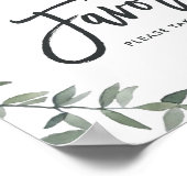 ボーホーウォーターカラーレモンリース ウェディングギフト ポスター (角)