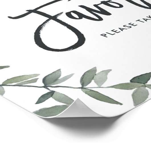 ボーホーウォーターカラーレモンリース ウェディングギフト ポスター (角)