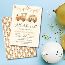 ボーホーウッドトレイン トランスポート キッズ バースデー