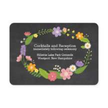 ボーホーウッドランドリースの黒板ウェディング