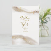 ボーホーエレガントなコーストウェディング 招待状 (スタンド正面)