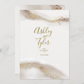 ボーホーエレガントなコーストウェディング 招待状 (正面/裏面)