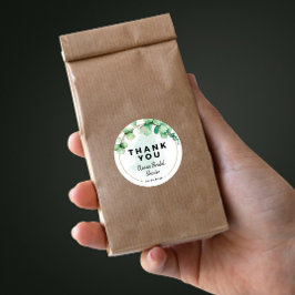 ボーホーエレガントなモダンなグリーンとユーカリの結婚式 ラウンドシール