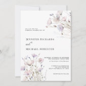 ボーホーエレガント ワイルドフラワー ウェディング 招待状 (正面)