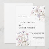ボーホーエレガント ワイルドフラワー ウェディング 招待状 (正面/裏面)