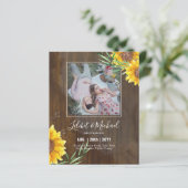 ボーホーエンゲージメントパーティー招待状 写真 ヒマワリ (スタンド正面)