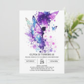 ボーホーエンチャンテッド子供の妖精の誕生日 招待状 (スタンド正面)