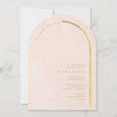 ボーホーオアシス ブライダルシャワー ブラッシュ アーチ ID959 招待状 (正面)