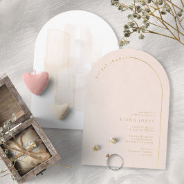 ボーホーオアシス ブライダルシャワー ブラッシュ アーチ ID959 招待状