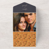 ボーホーオレンジウェディング オールインワン招待状 (外側)