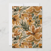 ボーホーオータムテラコッタフラワーズサンキュー宴 招待状 (裏面)