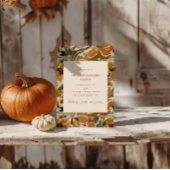 ボーホーオータムテラコッタフラワーフレンドズギビングフィースト 招待状