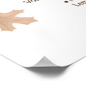 ボーホーオータムドリンクメニュー ウェディングサイン ポスター (角)